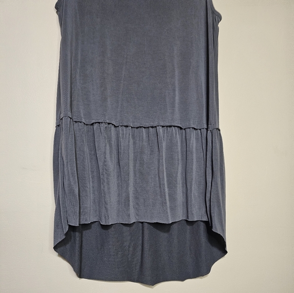 Anthropologie Mote Peplum Tank Top Super Soft Layering Piece Gray Women's Small - Picture 2 of 5